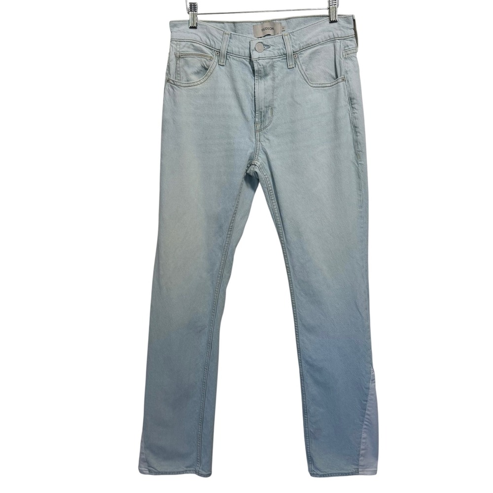 Hudson Walker Kick Flare SKL Light Wash Two Tone Contrast‎ Panel Jeans Mens 31